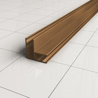 Hoekprofiel Wiesbaden Slim 200×1 Cm Geborsteld Brons Koper