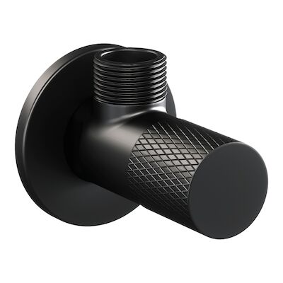 Hoekstopkraan Brauer Black Carving Edition Compleet Met Slang Mat Zwart