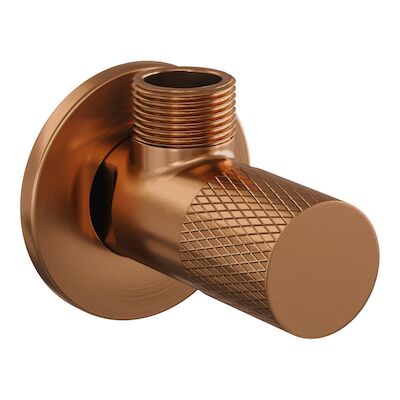 Hoekstopkraan Brauer Copper Carving Edition Compleet Met Slang Koper Geborsteld PVD