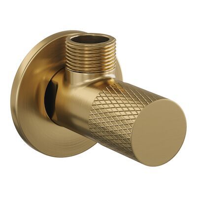 Hoekstopkraan Brauer Gold Carving Edition Compleet Met Slang Goud Geborsteld PVD