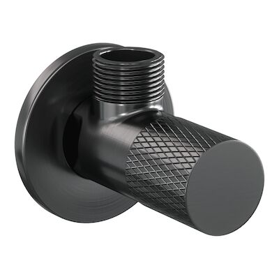 Hoekstopkraan Brauer Gunmetal Carving Edition Compleet Met Slang Gunmetal Geborsteld PVD