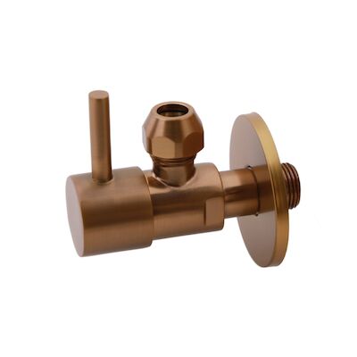 Hoekstopkraan BWS Karsten Minimal 3/8″ x 3/8″ Of Knel 10 mm Geborsteld Brons Koper