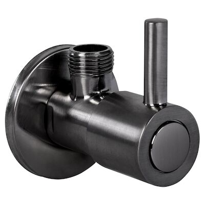 Hoekstopkraan Differnz Met Rozet 1/2×3/8 mm Gunmetal