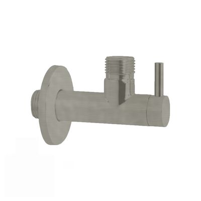 Hoekstopkraan Hotbath Cobber Rond met Filter Geborsteld Nikkel