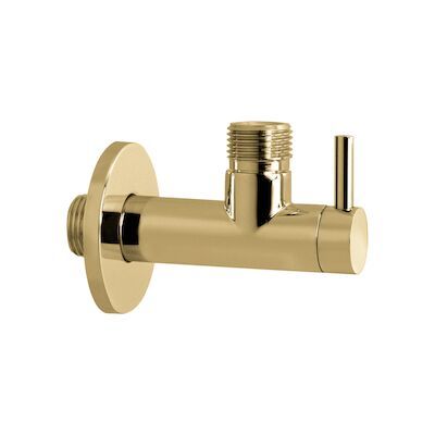 Hoekstopkraan Hotbath Cobber Rond met Filter Gepolijst Messing Living Colours