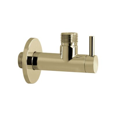 Hoekstopkraan Hotbath Cobber Rond met Filter Gepolijst Messing PVD