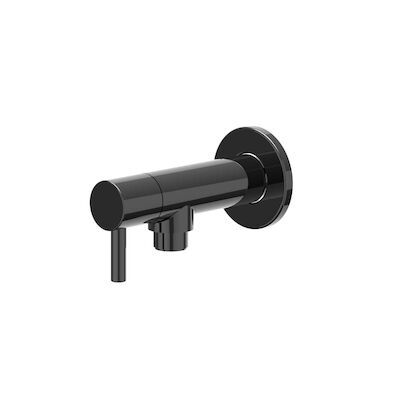 Hoekstopkraan IVY 1/2 3/8 Zwart Chroom PVD