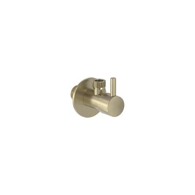 Hoekstopkraan MAY G1/2″ x G3/8″ Geborsteld Mat Goud PVD