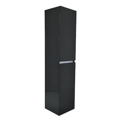 Hoge Kast 160 cm Wiesbaden Vision 160x35x35 Hoogglans Grijs (2 deuren)
