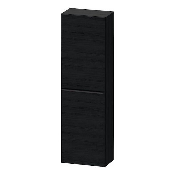 Hoge Kast Duravit D-Neo Kolomkast Wand 132 cm Rechtsdraaiend Mat Eiken Zwart