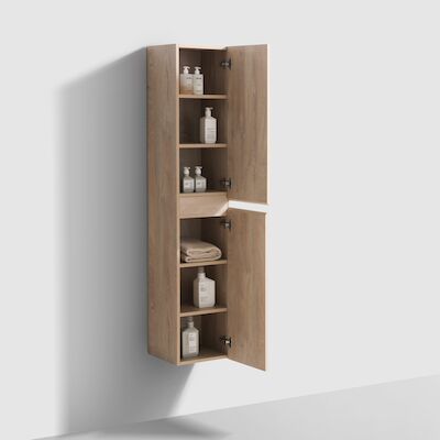 Hoge Kolomkast Clou InBe 180x35x35 Cm Grieks Eiken