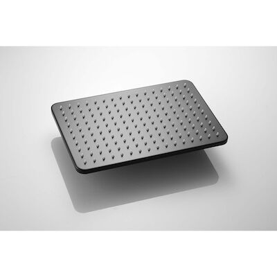 Hoofddouche BWS Vision Rechthoekig 30×20 cm Mat Zwart