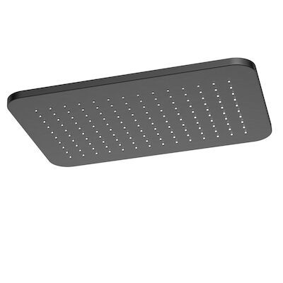 Hoofddouche Hotbath Gal Rechthoek 27×40 cm Geborsteld Gunmetal PVD