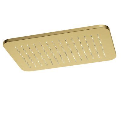 Hoofddouche Hotbath Gal Rechthoek 27×40 cm Geborsteld Messing PVD