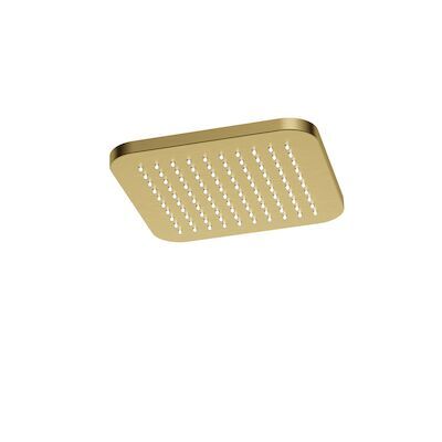 Hoofddouche Hotbath Gal Vierkant 22×22 cm Geborsteld Messing PVD