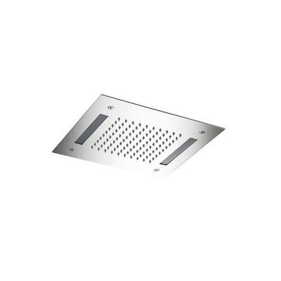 Hoofddouche Hotbath Mate 30×30 LED Blauw Inbouw Geborsteld Nikkel
