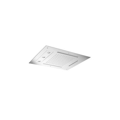 Hoofddouche Hotbath Mate 48×63 cm Triple Met Twist Inbouw LED Geborsteld Nikkel
