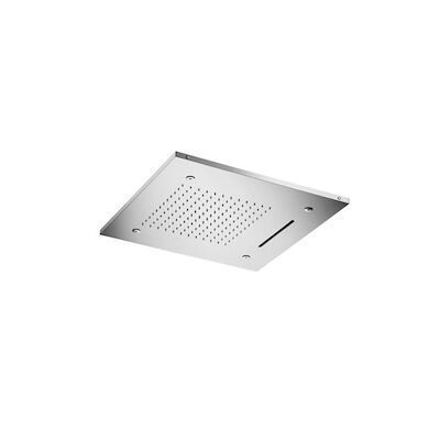 Hoofddouche Hotbath Mate 50×50 cm Triple Inbouw Geborsteld Nikkel