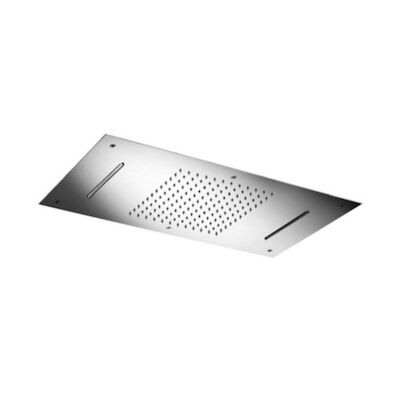 Hoofddouche Hotbath Mate Inbouw 38×70 cm Met Cascade Dualflow LED Geborsteld Nikkel