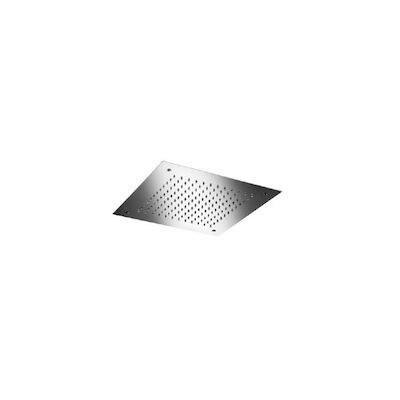 Hoofddouche Hotbath Mate Inbouw LED Vierkant 38×38 cm Geborsteld Nikkel