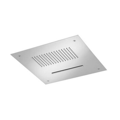 Hoofddouche Hotbath Mate Inbouw Met Cascade 38×38 cm Geborsteld Nikkel
