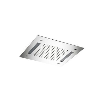 Hoofddouche Hotbath Mate Vierkant 30×30 cm LED Geborsteld Nikkel