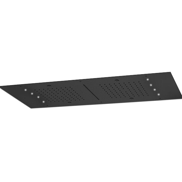 Hoofddouche LED It Rain Lagoo Nesso Multi Color LED 2-Delig met Cascade en Nevel Functie 95 x 40 cm RVS Mat Zwart