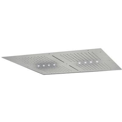 Hoofddouche LED It Rain Lagoo Nesso Multi Color LED 4-Delig met 2 Cascades 80 x 80 cm RVS Geborsteld Nikkel