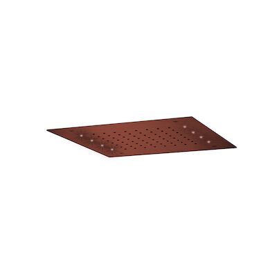 Hoofddouche LED It Rain Lagoo Nesso Multi Color LED met Afstandsbediening 30 x 30 cm RVS Geborsteld Koper PVD