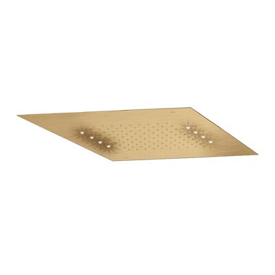 Hoofddouche LED It Rain Lagoo Nesso Multi Color LED met Afstandsbediening 50 x 50 cm RVS Geborsteld Goud PVD