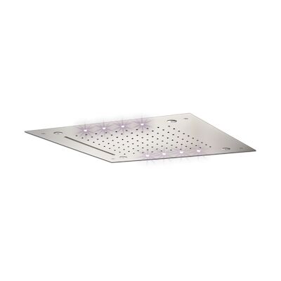 Hoofddouche LED It Rain Lagoo Nesso Multi Color LED met Cascade en Nevel Functie 43 x 43 cm RVS Chroom