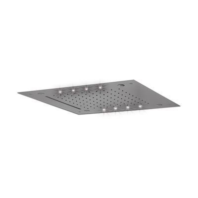 Hoofddouche LED It Rain Lagoo Nesso Multi Color LED met Cascade en Nevel Functie 43 x 43 cm RVS Gunmetal PVD