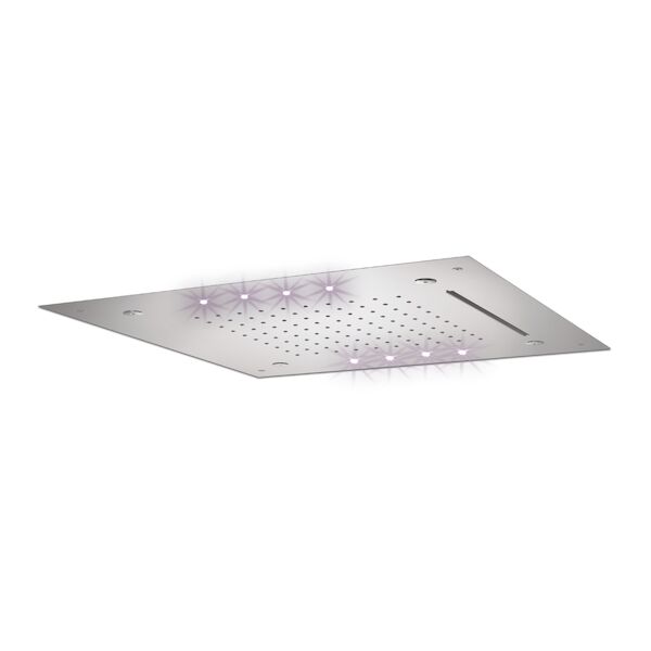 Hoofddouche LED It Rain Lagoo Nesso Multi Color LED met Cascade en Nevel Functie 50 x 50 cm RVS Chroom