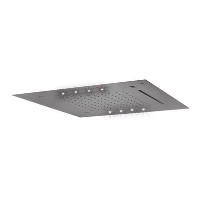 Hoofddouche LED It Rain Lagoo Nesso Multi Color LED met Cascade en Nevel Functie 50 x 50 cm RVS Gunmetal PVD