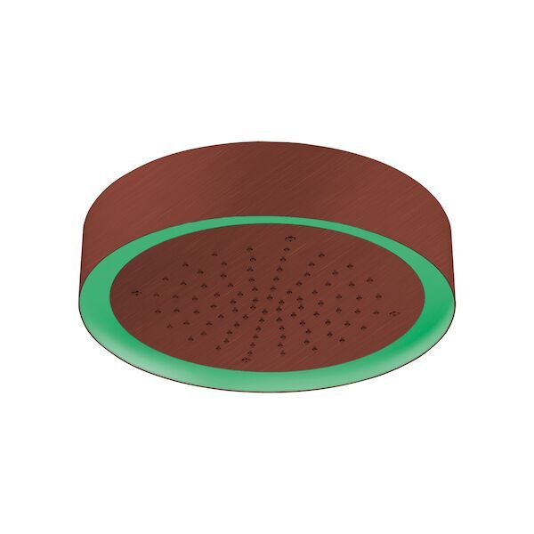Hoofddouche Light Ring Lagoo Nesso Multi Color LED met Afstandsbediening 20 cm RVS Geborsteld Koper