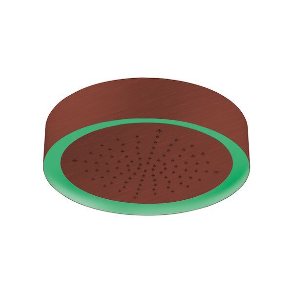 Hoofddouche Light Ring Lagoo Nesso Multi Color LED met Afstandsbediening 37 cm RVS Geborsteld Koper