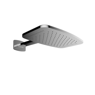 Hoofddouche met Waterval Wiesbaden met Douchearm 40.4×25.4 cm Geborsteld Staal