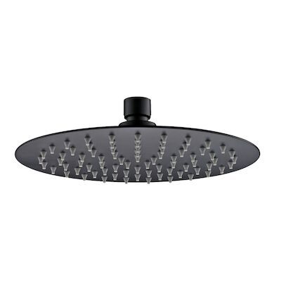 Hoofddouche rond 304-Ufo Wiesbaden 25 cm Mat Zwart