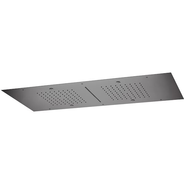 Hoofddouche Showerlicious Lagoo Nesso 2-Delig met Cascade en Nevel Functie 95 x 40 cm RVS Gunmetal PVD