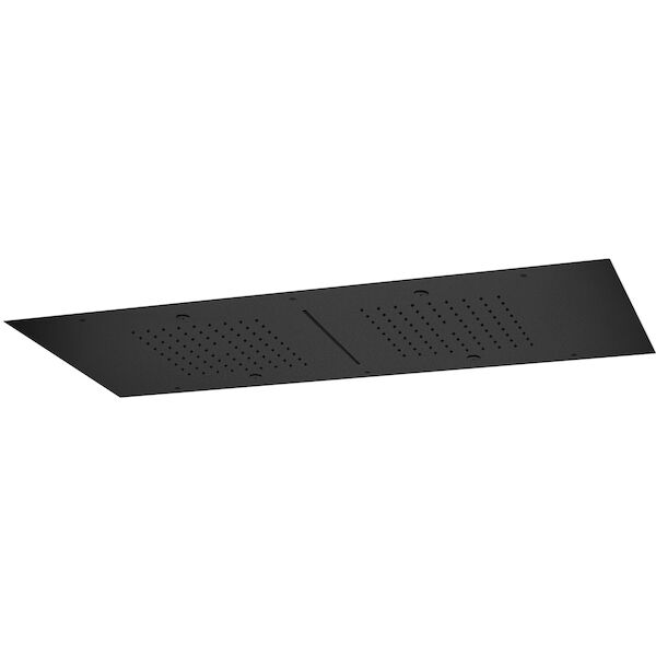 Hoofddouche Showerlicious Lagoo Nesso 2-Delig met Cascade en Nevel Functie 95 x 40 cm RVS Mat Zwart