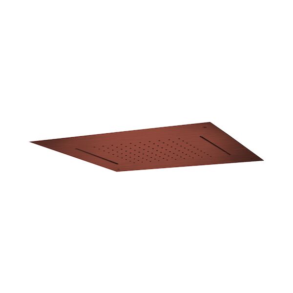Hoofddouche Showerlicious Lagoo Nesso met 2 Cascades 50 x 50 cm RVS Geborsteld Koper PVD