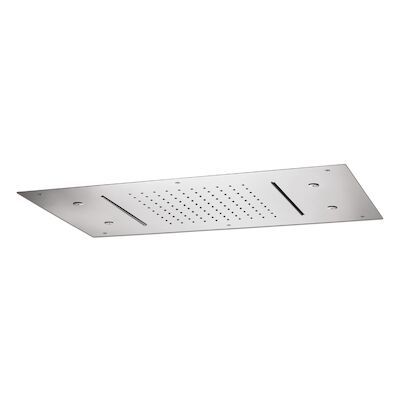 Hoofddouche Showerlicious Lagoo Nesso met 2 Cascades en Nevel Functie 70 x 40 cm RVS Chroom