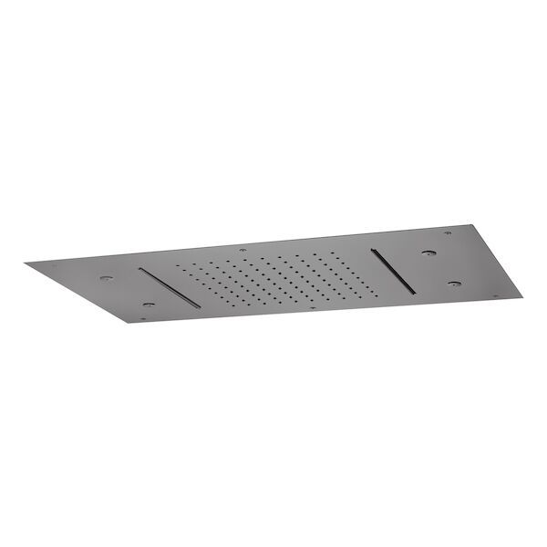 Hoofddouche Showerlicious Lagoo Nesso met 2 Cascades en Nevel Functie 70 x 40 cm RVS Gunmetal PVD