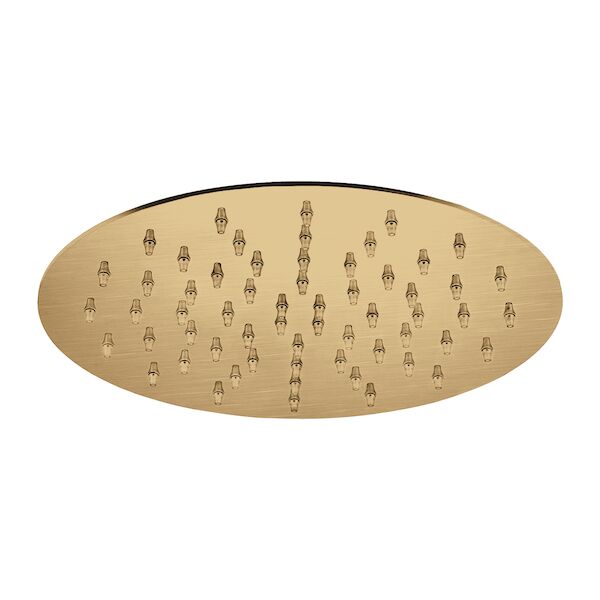 Hoofddouche Superslim Lagoo Nesso met Veiligheidsventiel 30 cm RVS Geborsteld Goud