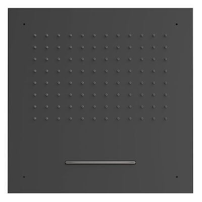 Hoofddouche Tres Plafond met Waterval 50×50 cm Mat Zwart