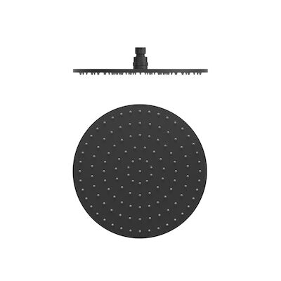 Hoofddouche Tres Plafonduitloop 30 cm Rond Mat Zwart