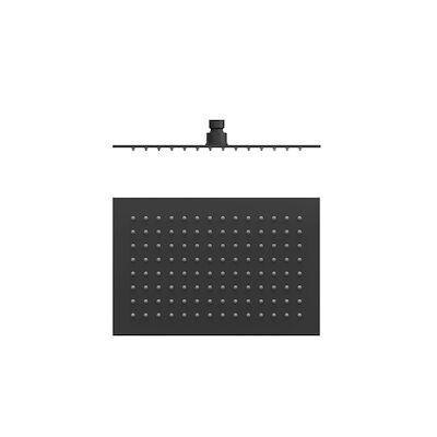 Hoofddouche Tres Plafonduitloop 30×20 cm Mat Zwart