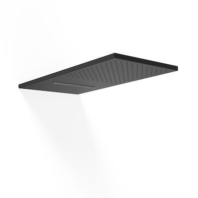 Hoofddouche Tres Wand met Waterval 28×55 cm Mat Zwart