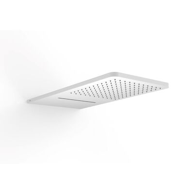 Hoofddouche Tres Wand met Waterval 28×55 cm Ronde Hoeken Mat Wit