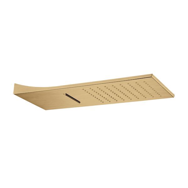 Hoofddouche X10 Lagoo Nesso met Cascade Functie 50 x 20 cm RVS Geborsteld Goud PVD